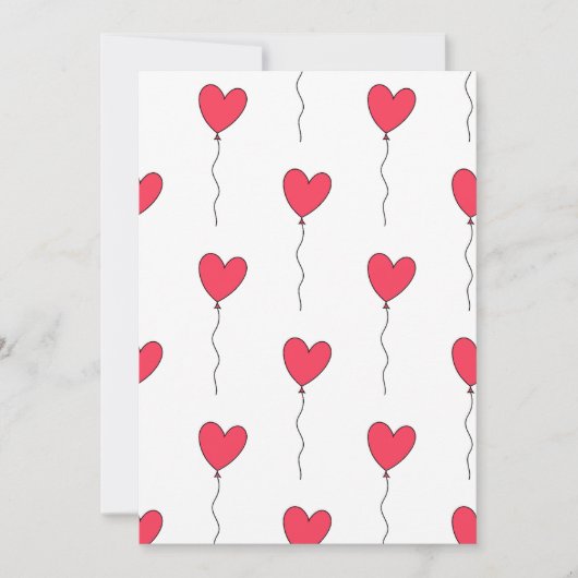 Hartballonnen Feestdagenkaart (Voorkant)