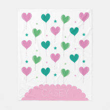 Hartballonnen Groen Roze Sterrenpatroon Mooie