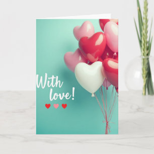 Hartballonnen Liefdeskaart Kaart