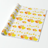 hartballonnen met sterren cadeaupapier (Uitgerold)