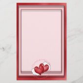 Hartballonnen met weinig hart briefpapier (Voorkant)