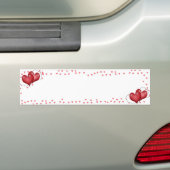 Hartballonnen met weinig hart bumpersticker (Op auto)