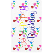 Hartballonnen verjaardag tafelkleed (Voorkant)