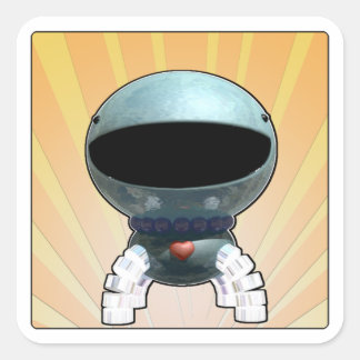hartbots vierkante sticker