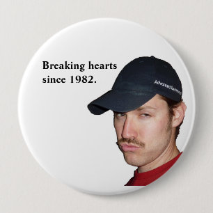 hartbreekster ronde button 4,0 cm