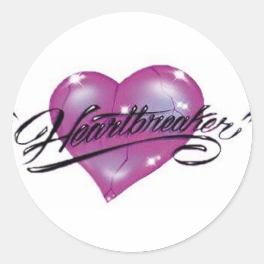 hartbreekster ronde sticker (Voorkant)
