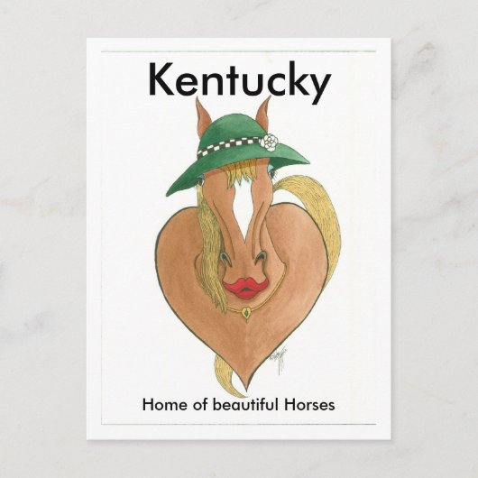 hartbreker, Kentucky, thuis van mooie paarden Briefkaart (Voorkant)