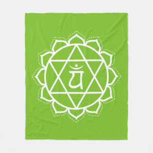 hartchakra Anahata Groene meditatie Fleece Deken