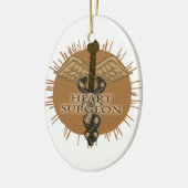 Hartchirurg Caduceus Keramisch Ornament (Links)