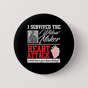Hartchirurgie Overlevende weduwe maker hartaanval Ronde Button 5,7 Cm