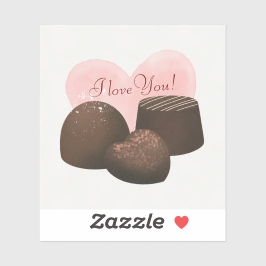 Hartchocolade gepersonaliseerd sticker (Vel)