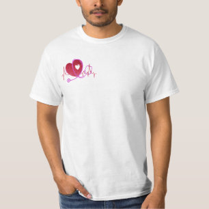 Hartcurve met medische stethoscoop 3 t-shirt