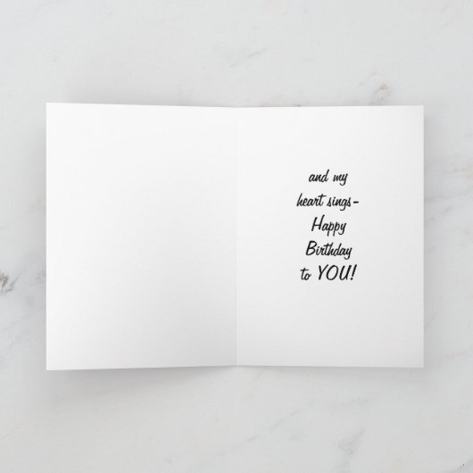 HARTDANSEN / ZINGT GELUKKIGE VERJAARDAG VOOR U KAART (Binnen)