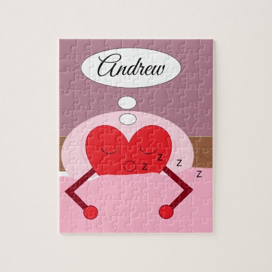 Hartdromen Roze en Paars Legpuzzel (Verticaal)