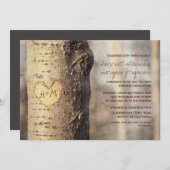 hartelboor rustige trouwuitnodigingen kaart (Voorkant / Achterkant)