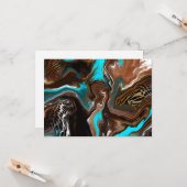 Hartelijk Bedankt | Abstracte kunstkaart Kaart (Voorkant / Achterkant in situ)