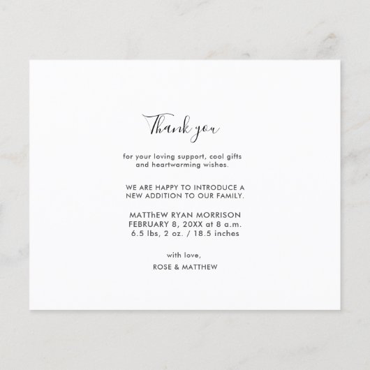 HARTELIJK BEDANKT | Bekendmaking van het letterscr (Achterkant)