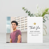 HARTELIJK BEDANKT | Eenvoudige kaart voor afstuder (Staand voorkant)