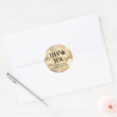 HARTELIJK BEDANKT! Gouden Glitter Sticker (Envelop)