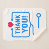 Hartelijk Bedankt | Hartstethoscoop Sherpa Deken (Voorkant (horizontaal))