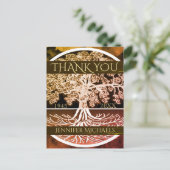 Hartelijk Bedankt | Memorial | Levensboom Briefkaart (Staand voorkant)