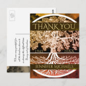 Hartelijk Bedankt | Memorial | Levensboom Briefkaart (Voorkant / Achterkant)