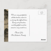 Hartelijk Bedankt | Memorial | Levensboom Briefkaart (Achterkant)