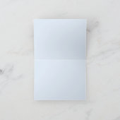 Hartelijk Bedankt| Monogram Blue Gingham Notitiekaartje (Binnen)