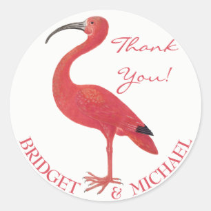 HARTELIJK BEDANKT   Pink Flamingo - Sticker voor S