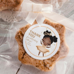 Hartelijk Bedankt! Princess Ballerina w/Bow Birthd Ronde Sticker