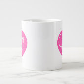 Hartelijk Bedankt | Roze hartstethoscoop Extra Grote Beker (Voorkant)