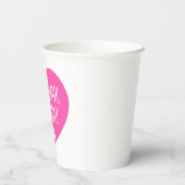 Hartelijk Bedankt | Roze hartstethoscoop Papieren Bekers (Achterkant)