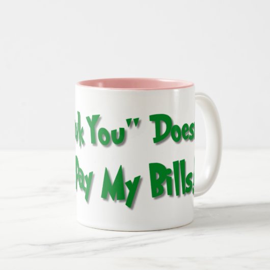 Hartelijk Bedankt Tweekleurige Koffiemok (Voorkant rechts)