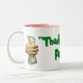 Hartelijk Bedankt Tweekleurige Koffiemok (Links)