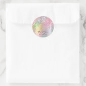 Hartelijk dank: 16e Bridal Roos Glitter Holograaf Ronde Sticker (Tas)