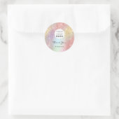 Hartelijk dank: 16e Bridal Roos QrCode Holograaf Ronde Sticker (Tas)