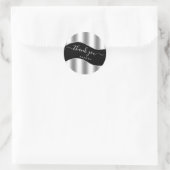 Hartelijk dank, 16e Bridal Silver Grey Black Ronde Sticker (Tas)