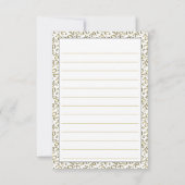 Hartelijk dank: 70e verjaardag Nummer patroongoud/ Bedankkaart (Achterkant)