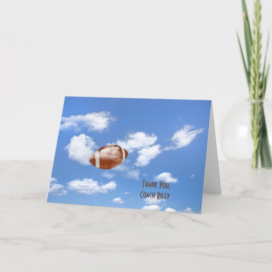 Hartelijk dank aan football Coach Kaart (Voorkant)