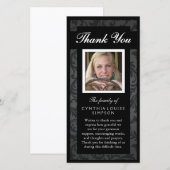 Hartelijk dank, aangepaste foto zwart-witfotokaart bedankkaart (Voorkant / Achterkant)