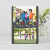 Hartelijk dank, aangepaste fotokaart bedankkaart (Staand voorkant)