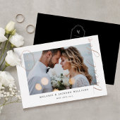 Hartelijk dank Aangepaste monogram bruiloft foto s Folie Uitnodiging