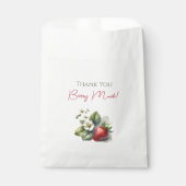 "Hartelijk dank" Aardbei Verjaardag Bedankzakje (Voorkant)