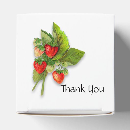 Hartelijk dank, aardbeien bedankdoosjes (Bovenkant)