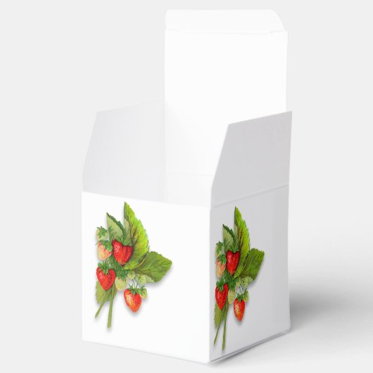 Hartelijk dank, aardbeien bedankdoosjes (Geopend)