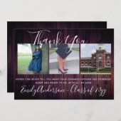 Hartelijk dank Afstuderen Kaart 3 x FOTO Collage R (Voorkant / Achterkant)