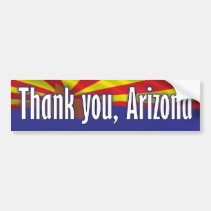 Hartelijk dank, Arizona - Support Arizona Bumpersticker