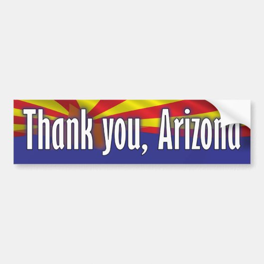 Hartelijk dank, Arizona - Support Arizona Bumpersticker (Voorkant)