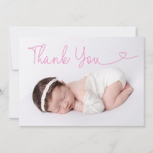 Hartelijk dank Baby Foto geboortebekendmaking Bedankkaart