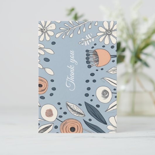 Hartelijk dank bedankkaart (Staand voorkant)